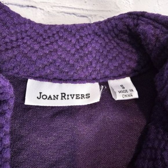 Joan Rivers‎ Women's Size Small Purple Pea Coat Long Sleeve Lined Gold Buttons - Picture 9 of 13